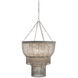 Halia 4 Light 30.5 inch Antique White / White Washed Wood Chandelier Ceiling Light
