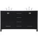 Irene 60 X 22 X 34 inch Black Vanity Sink Set