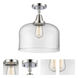 Franklin Restoration X-Large Bell 1 Light 12 inch Polished Chrome Flush Mount Ceiling Light in Clear Glass