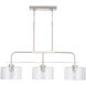 Elijah 3 Light 36 inch Brushed Nickel Island Ceiling Light