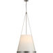 Marie Flanigan Reese LED 21.25 inch Polished Nickel Pendant Ceiling Light in Linen