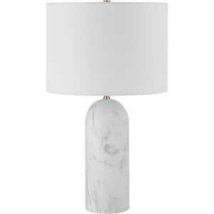 Beausoleil 24.5 inch 100 watt Honed White Table Lamp Portable Light