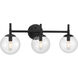 Auresa 3 Light 26 inch Coal Bath Vanity Wall Light