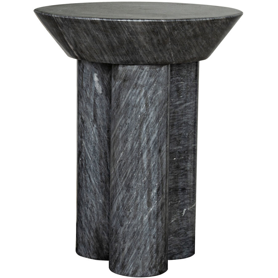 Nox 22 X 18 inch Black Marble Side Table