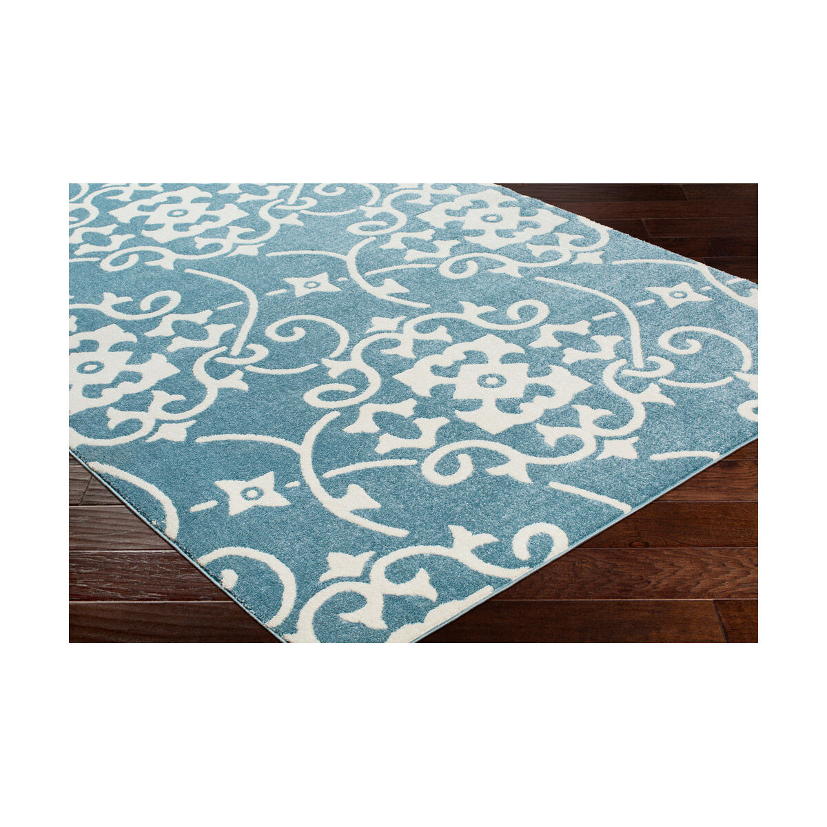 Horizon 94.49 X 94.49 inch Denim/Cream Machine Woven Rug, Round