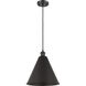 Ballston Cone 1 Light 16 inch Matte Black Mini Pendant Ceiling Light