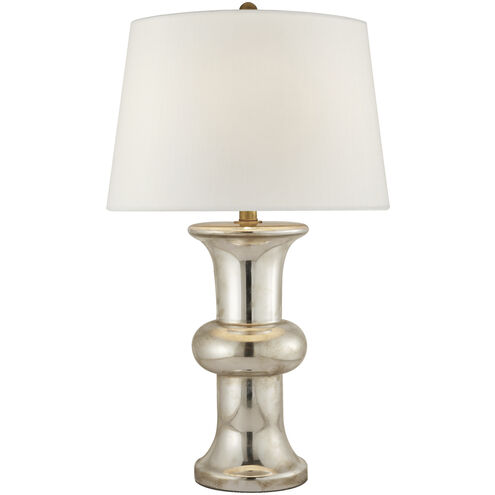 Chapman & Myers Bull Nose 32 inch 150 watt Mercury Glass Table Lamp Portable Light in Linen