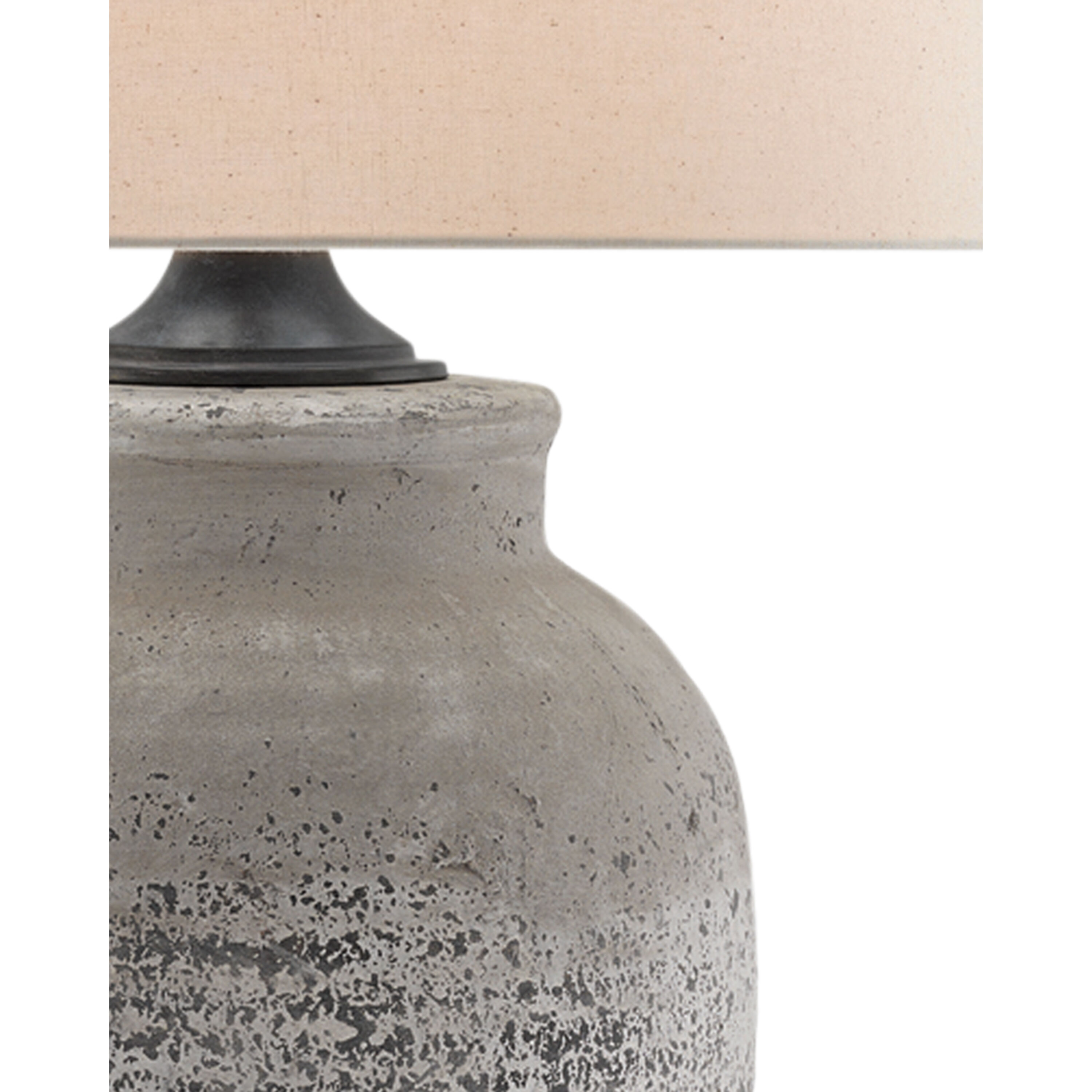 Quest 35 inch 150 watt Rustic Gray/Aged Black Table Lamp Portable Light
