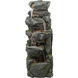 Natural Stone Gray and Green Fountain