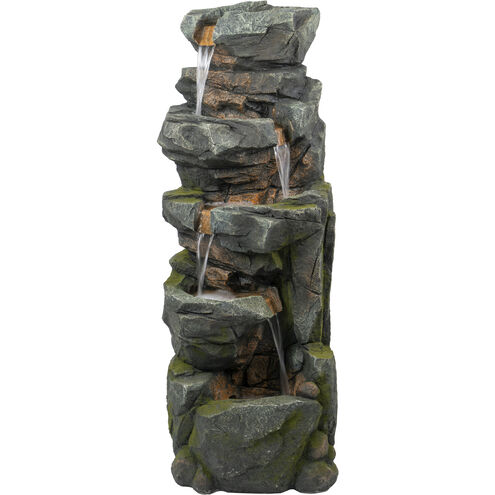 Natural Stone Gray and Green Fountain
