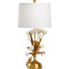 Chelsea House 29 inch 100.00 watt Antique Gold Leaf/White Table Lamp Portable Light