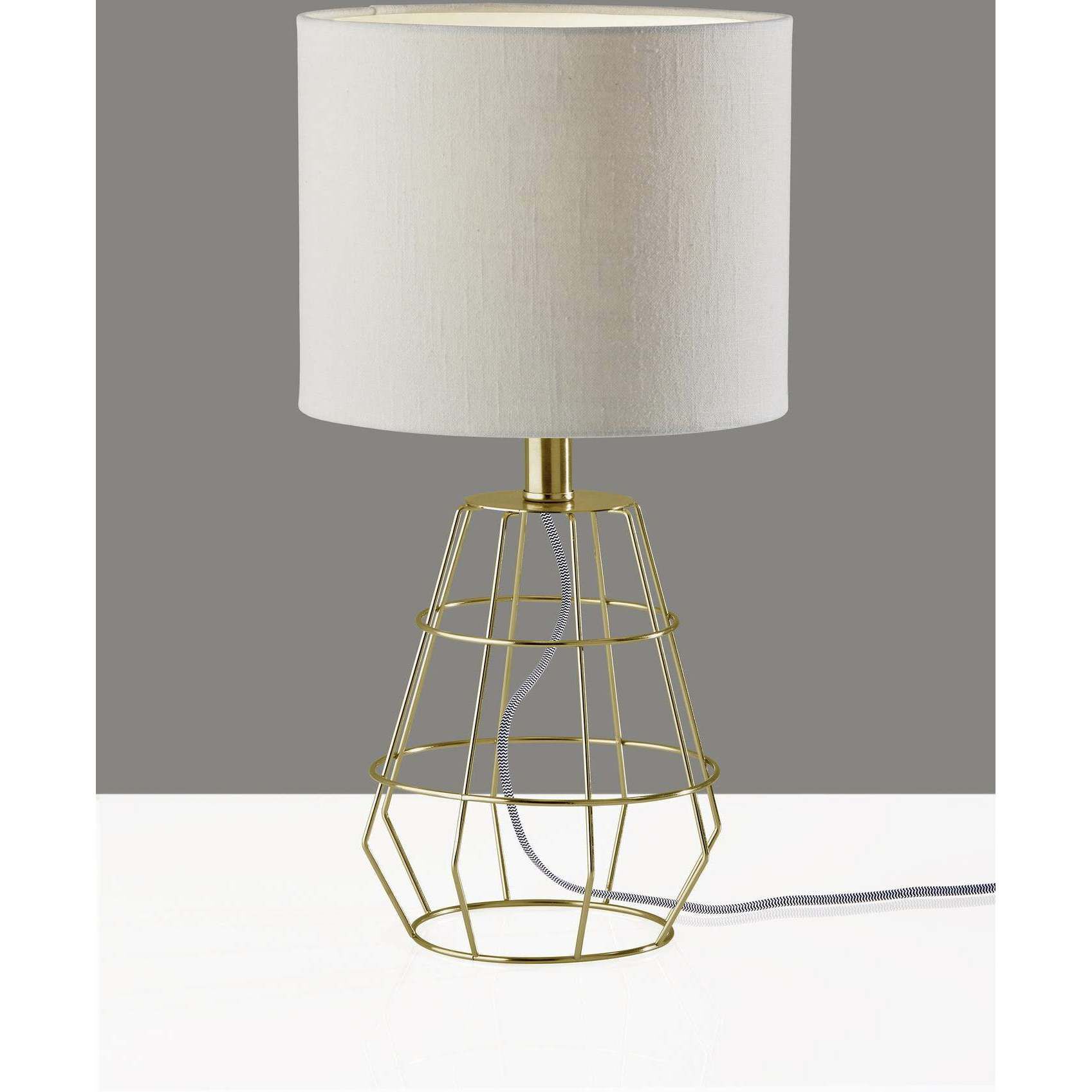 Victor 19 inch 60 watt Antique Brass Table Lamp Portable Light, Simplee Adesso