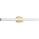 Parallel LED LED 32 inch Satin Brass Linear Bath Wall Light, Progress LED