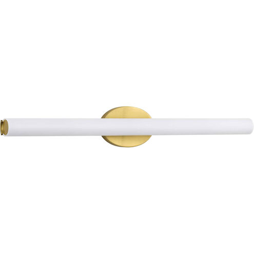 Parallel LED LED 32 inch Satin Brass Linear Bath Wall Light, Progress LED