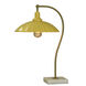 Penelope 24 inch 60 watt Polished Brass and White Marble Table Lamp Portable Light