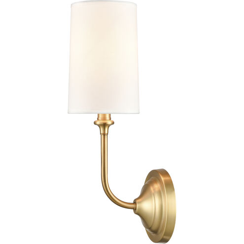 Giselle 1 Light 5 inch Satin Gold Sconce Wall Light