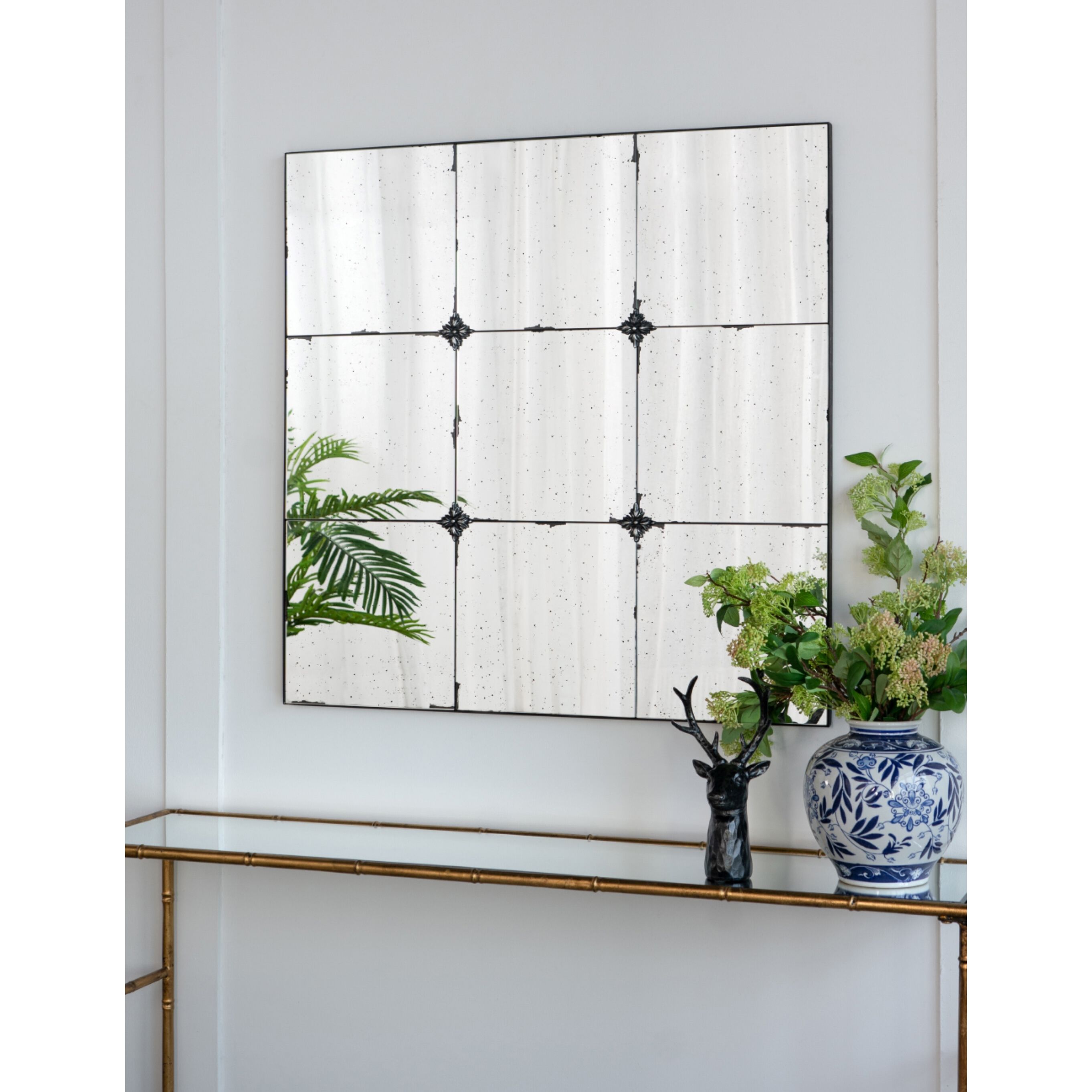 Anita 35.8 X 35.8 inch Black Wall Mirror