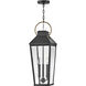 Dawson 9 inch Black with Burnished Bronze Outdoor Hanging Lantern