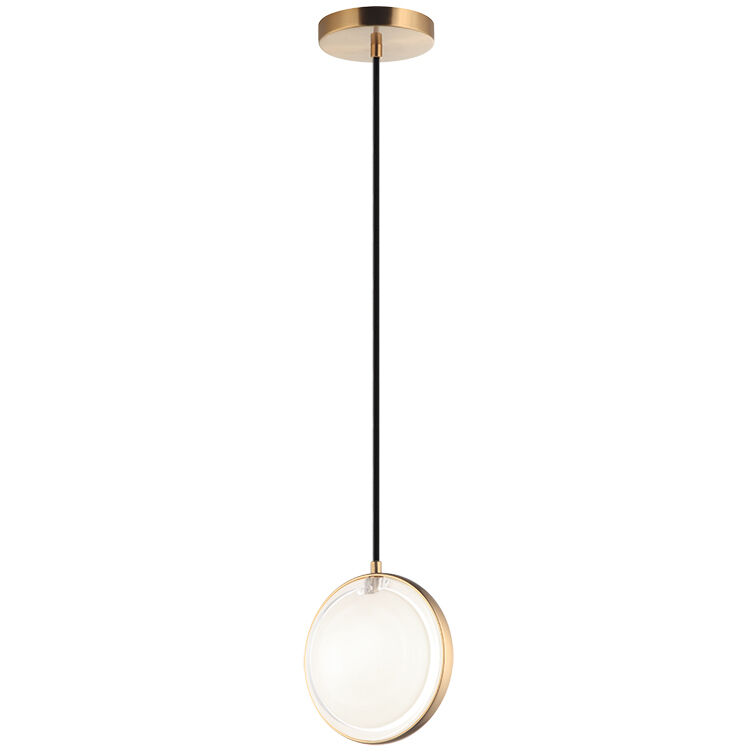 Chatoyant 1 Light 3.75 inch Aged Gold Brass Pendant Ceiling Light