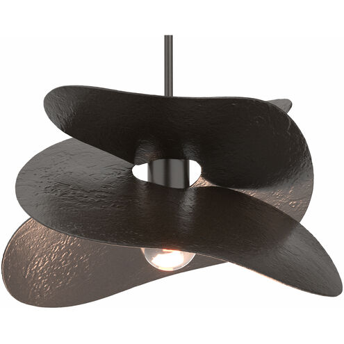 Hibiscus 1 Light 15.4 inch Oil Rubbed Bronze Mini Pendant Ceiling Light, Small