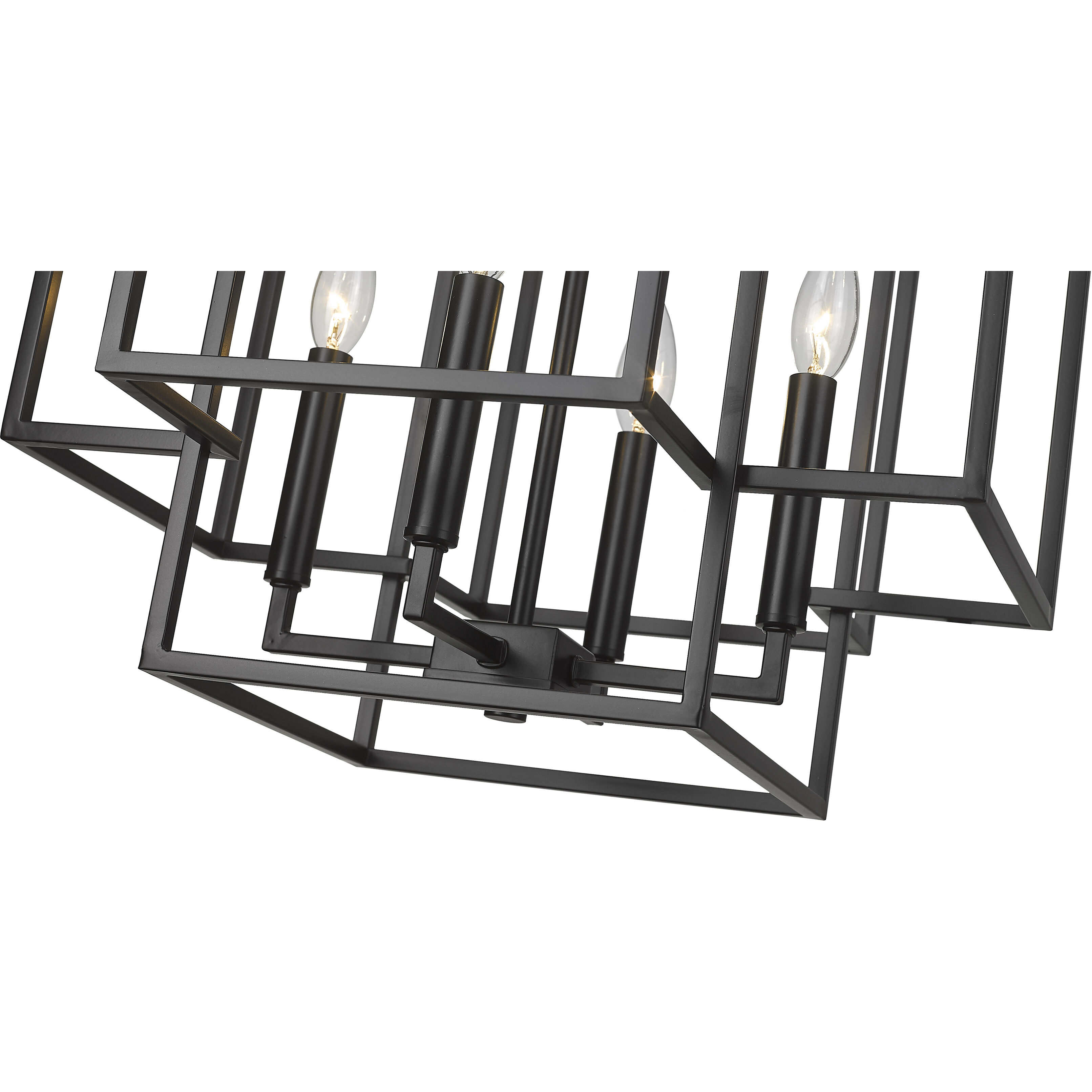 Titania 4 Light 18 inch Matte Black Chandelier Ceiling Light