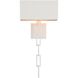 Alston Sconce Wall Light in Matte White and Antique Gold