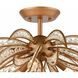 Naples 5 Light 21 inch Matte Gold Semi Flush Mount Ceiling Light