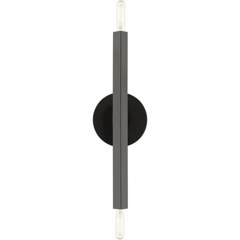 Monaco 2 Light 5 inch Black Chrome ADA ADA Sconce Wall Light