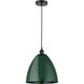 Edison Plymouth Dome 1 Light 12 inch Matte Black Mini Pendant Ceiling Light