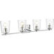 Kacey 4 Light 33 inch Chrome Bath Sconce Wall Light