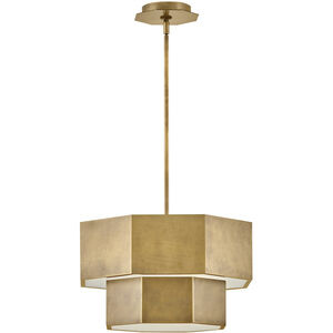 Facet 5 Light 16.5 inch Heritage Brass Pendant Ceiling Light