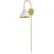 Dawn 1 Light 7 inch White and Satin Brass Wall Sconce Wall Light