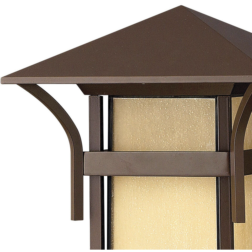 Estate Series Harbor 1 Light 17 inch Anchor Bronze Outdoor Pier Mount Lantern in Non-LED