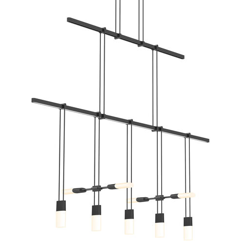 Suspenders LED 36 inch Satin Black Pendant Ceiling Light