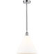 Edison Cone 1 Light 12 inch Polished Chrome Mini Pendant Ceiling Light