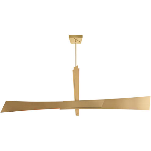 Solara 72 inch Brass Chandelier Ceiling Light