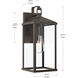 Cantley 1 Light 16 inch Antique Bronze Outdoor Wall Lantern