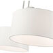Meridian 2 Light 35 inch Brushed Nickel Linear Chandelier Ceiling Light