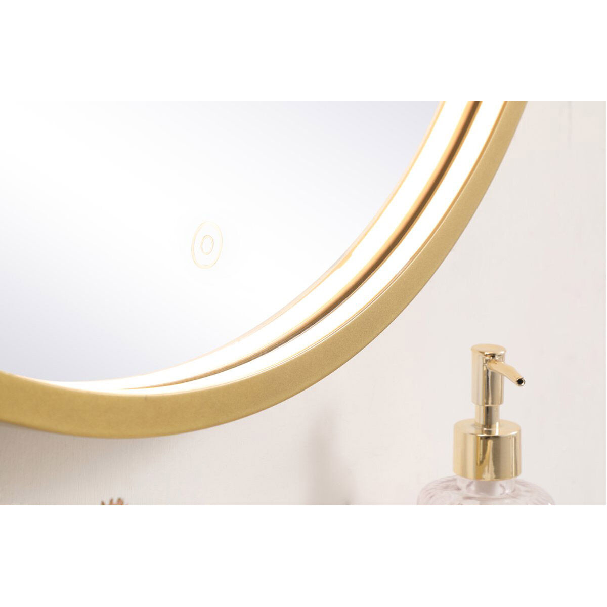 Pier 24 X 24 inch Brass LED Mirror