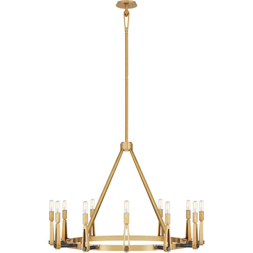 Thomas O'Brien Alpha 12 Light 38.75 inch Hand-Rubbed Antique Brass and Bronze Chandelier Ceiling Light in (None), Grande