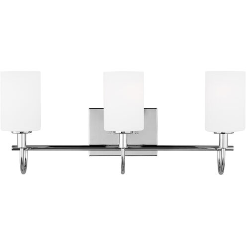 Oak Moore 3 Light 23.88 inch Chrome Bath Vanity Wall Light