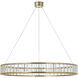 Chapman & Myers Iterna LED 40 inch Antique-Burnished Brass Ring Chandelier Ceiling Light in Crystal
