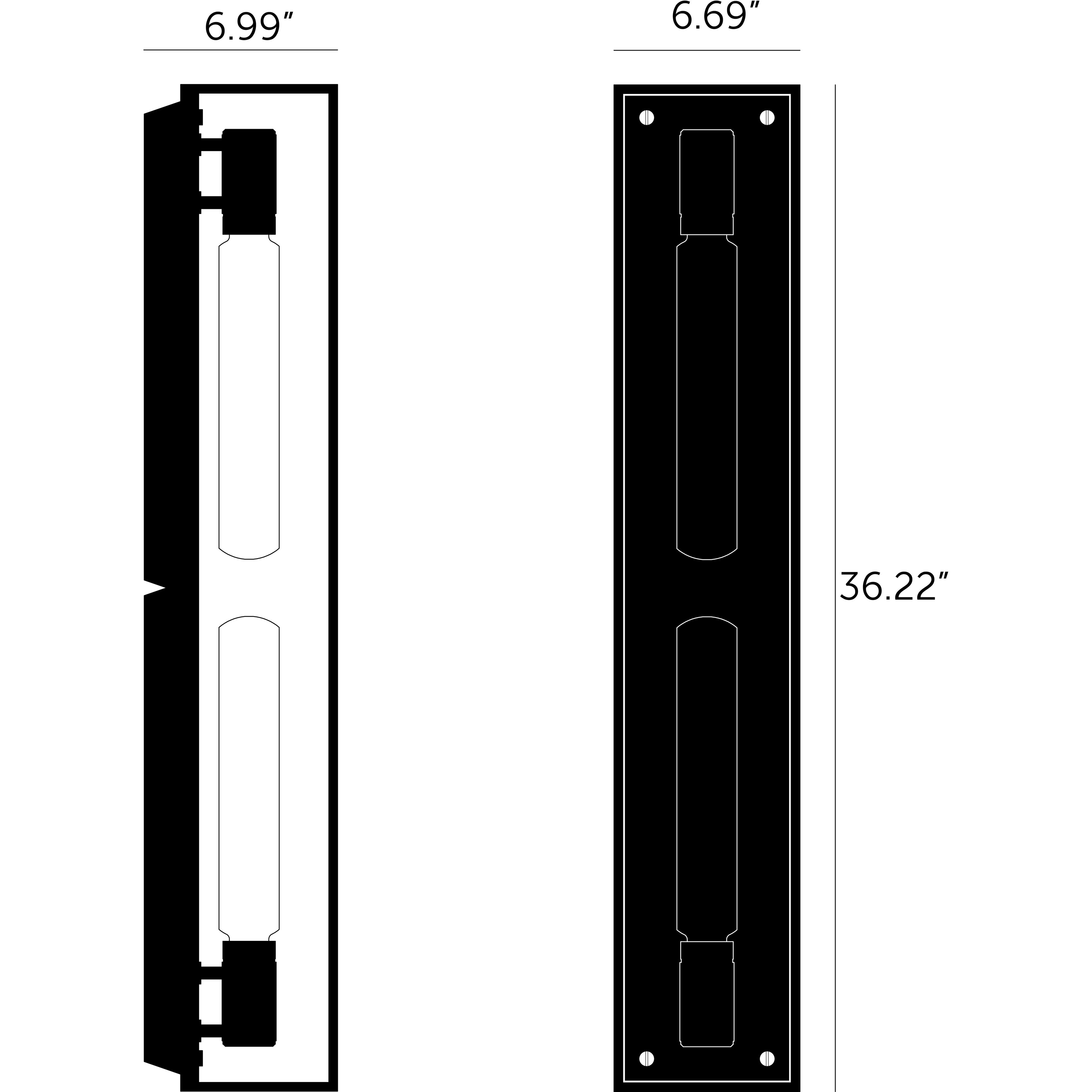Caged Wall Light in Black Marble