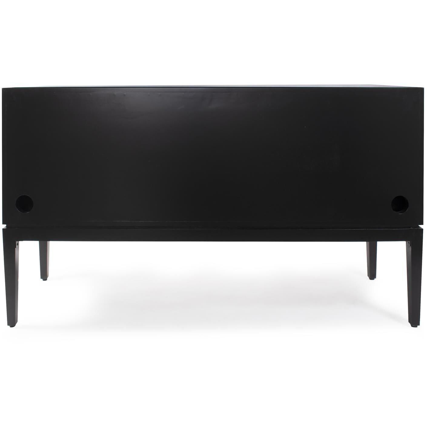 Shearer 60 inch Black and Gray with White Credenza