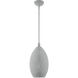 Charlton 1 Light 9 inch Nordic Gray with Brushed Nickel Accents Pendant Ceiling Light