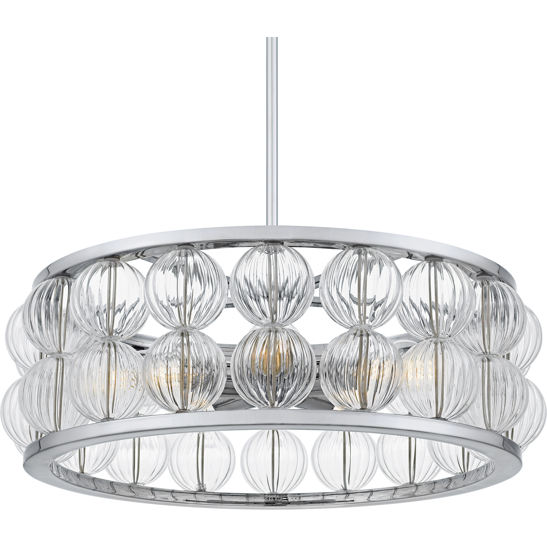 Terrarock 5 Light 23 inch Polished Chrome Pendant Ceiling Light, Large