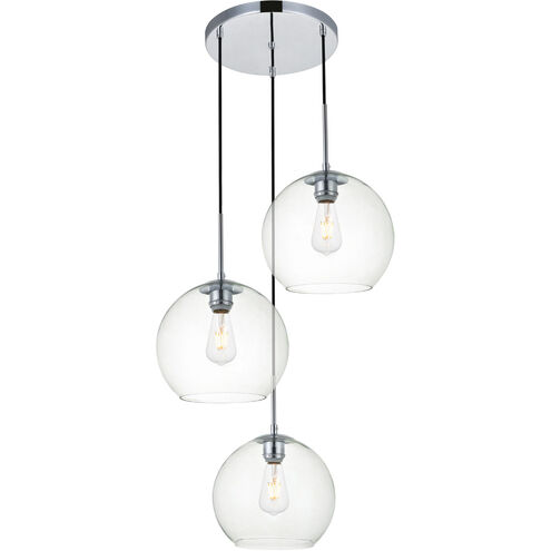 Baxter 3 Light 20 inch Chrome Pendant Ceiling Light