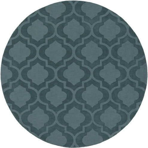Central Park 93 X 93 inch Medium Green/Teal Handmade Rug, Round