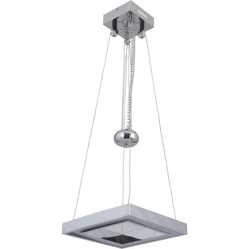 Balance LED 12.6 inch Chrome Pendant Ceiling Light, Square