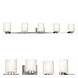 Mona 5 Light 53 inch Brushed Nickel Bath & Vanity Wall Light